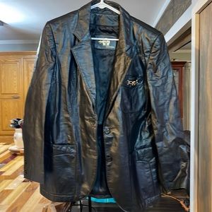 Women’s genuine leather size 12 black jacket